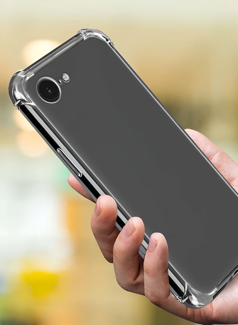 Wtech Apple iPhone 16e 5G 2025 TPU Bumper Corners with Hard PC Case Cover - Clear - Image 2