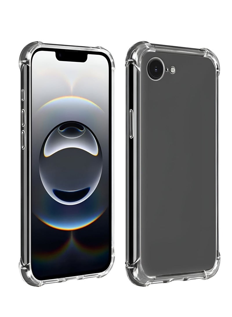 Wtech Apple iPhone 16e 5G 2025 TPU Bumper Corners with Hard PC Case Cover - Clear - Image 1