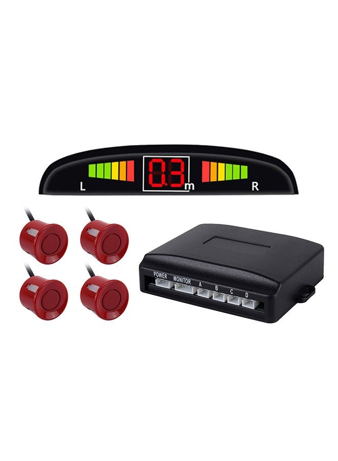 MUNTAQI Premium Quality 4 Parking Sensors Car Reverse Backup Radar System With LCD Display