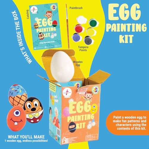 Kalakaram Mini DIY Egg Painting Craft Kit | DIY On The Go | Perfect For Gifting | Birthday Gifting | Return Gift For Parties | Kids Aged 4,5,6,7, Multicolour - Image 2