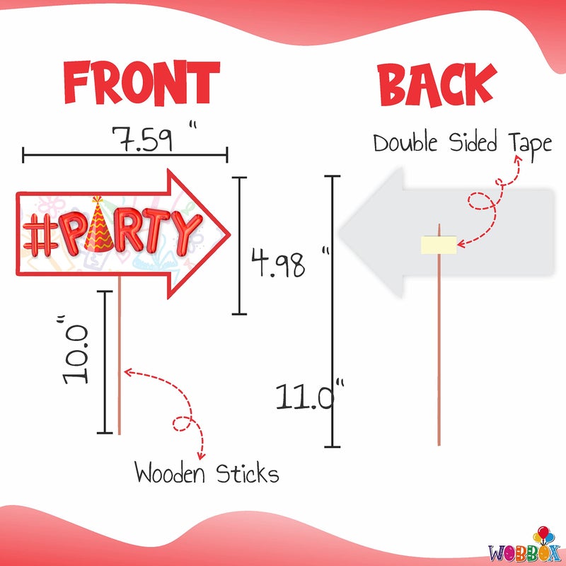WOBBOX Wobbox Birthday Props, Party Props for Birthday, Birthday Photo Props, Birthday Banner, Happy Birthday Banner, Sash for Birthday, Happy Birthday Sash,Birthday Decoration Kit (28 Pcs) (Combo -FP4098)  - Image 3