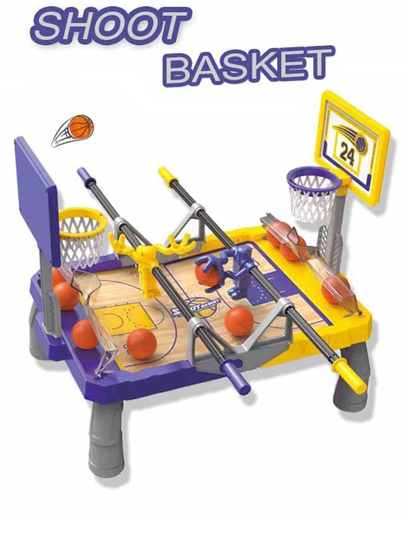 QUTOOB 2 Player Tabletop Basketball Game Foosball Table Game, Ideal For Adults Family Friends Couples and Kids - Sports Board Game For Office, Home, Gym, Schools and More, Best Gift Idea Boys, Girls - Image 1