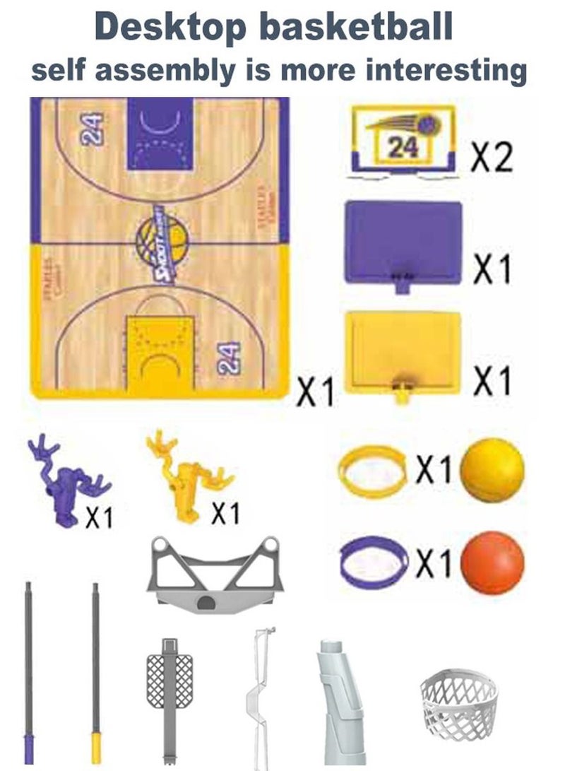 QUTOOB 2 Player Tabletop Basketball Game Foosball Table Game, Ideal For Adults Family Friends Couples and Kids - Sports Board Game For Office, Home, Gym, Schools and More, Best Gift Idea Boys, Girls - Image 4
