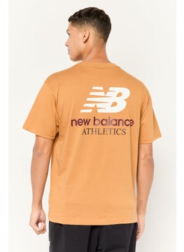 New Balance Men Relaxed Fit Short Sleeve Outdoor T-Shirt, Brown  - Image 4