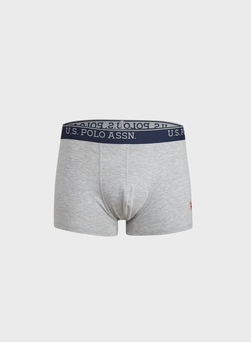 U.S. Polo Assn. 3 Pack Assorted Logo Band Trunks