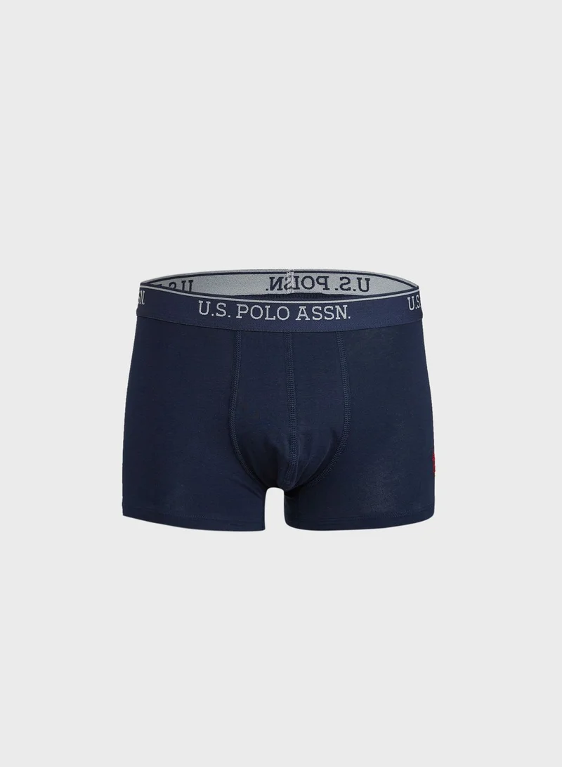 U.S. Polo Assn. 3 Pack Assorted Logo Band Trunks