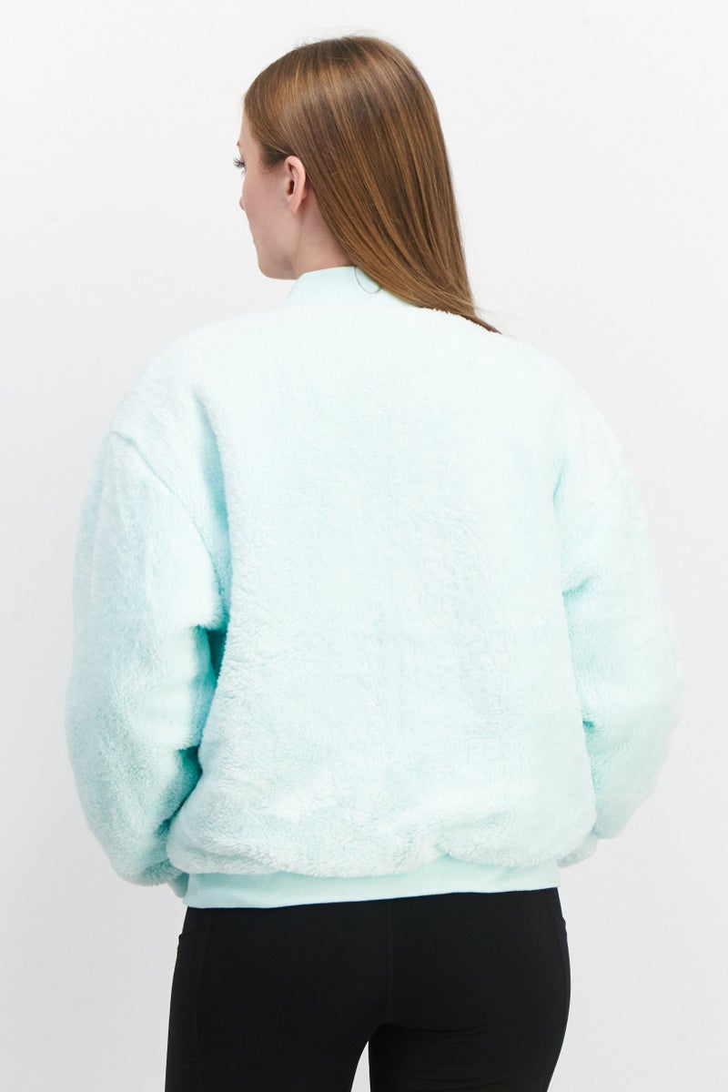 adidas Originals Women Sportswear Fit Brand Logo Bomber Jacket, Mint  - Image 3