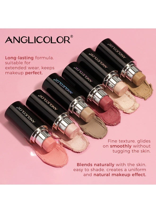 Anglicolor Natural Contouring Stick, Waterproof Highlighter Stick, Multi-functional 3D Blush Stick, Long-lasting Color, Moisturizing and Hydrating (HICHLICHTERSTICK 01) - Image 3