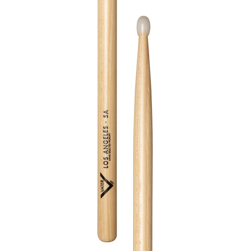 Vater 5A Nylon Tip Hickory Drum Sticks, Pair - Image 1