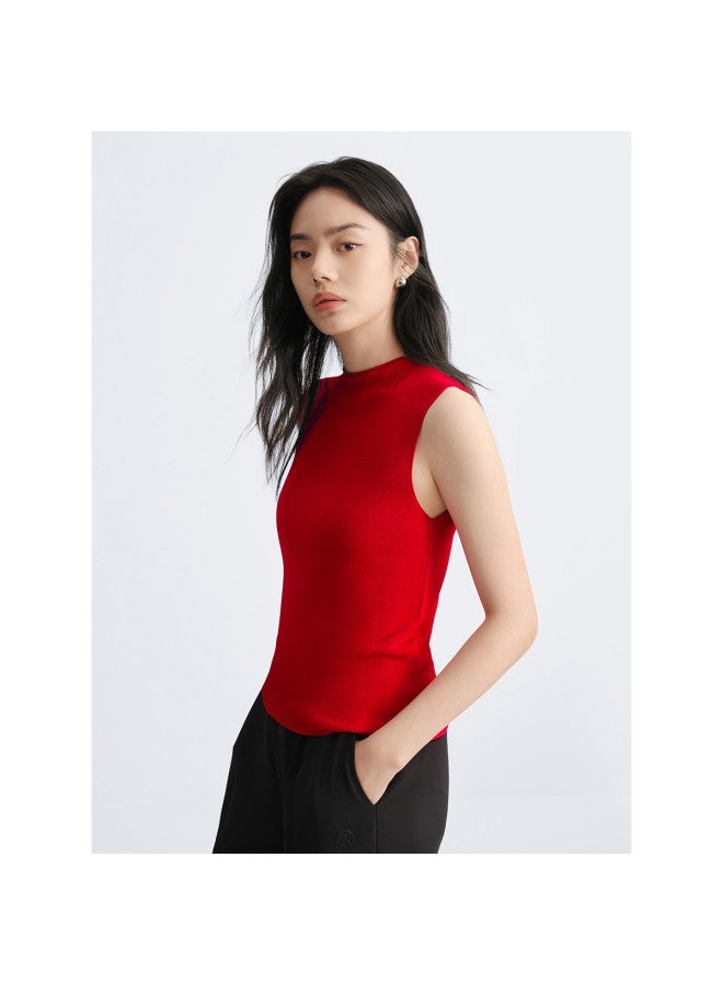 Waxbird Spring And Autumn Commuting Slim Semi-high Neck Women's Knitted Top - Image 4