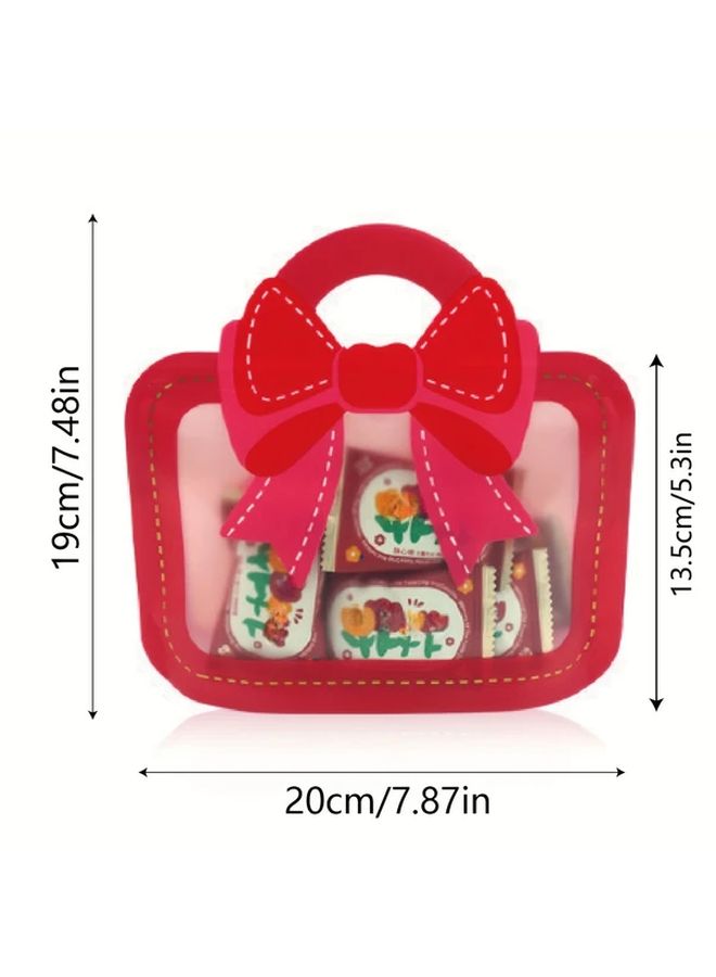 Blue Bowknot Shaped Hand Held Gift Bags 10pcs Jewelry Accessory Packaging Party Favor - Image 5