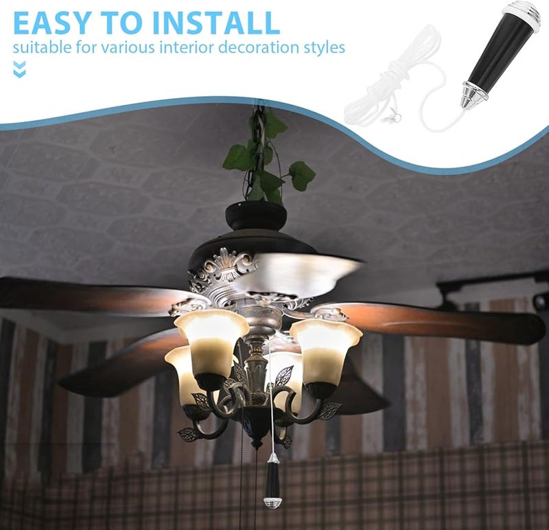 STOBOK حبل سحب مروحة السقف الزخرفي لسهولة الصيانة والديكور الحديث - Image 4