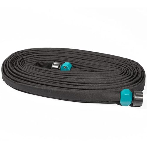 LINEX Flat Soaker Hose 1/2" x 75 ft for Garden Beds Drip Hoses Irrigation Sprinkler Heavy Duty Save Water 80% - Image 1