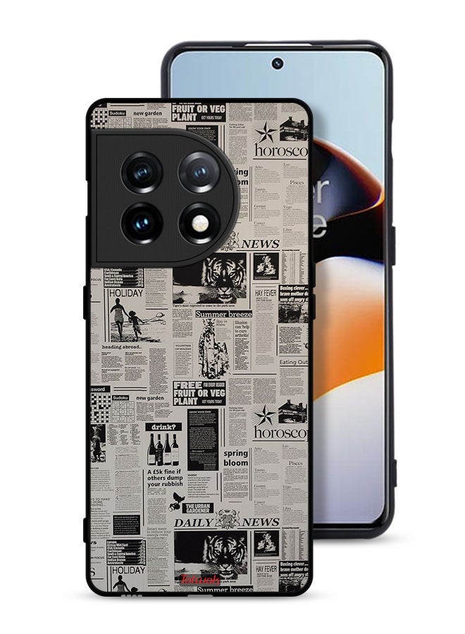 Tolwak OnePlus 11 5G Protective Case Cover Newspaper Recording - Image 1
