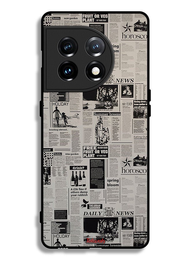 Tolwak OnePlus 11 5G Protective Case Cover Newspaper Recording - Image 2