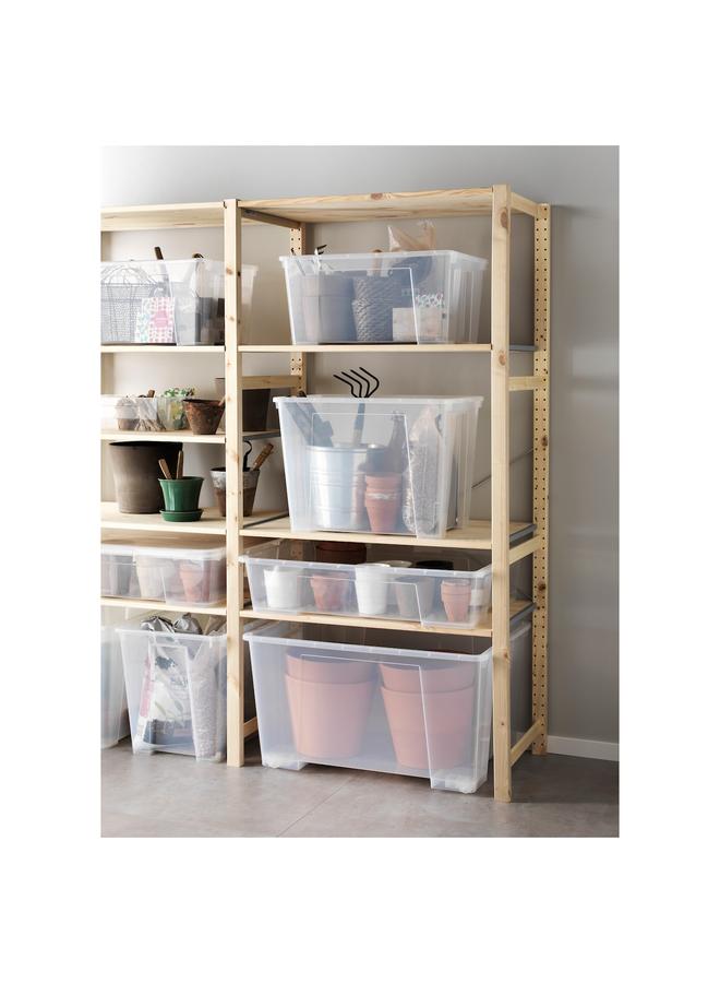 إيروريكس صندوق مع غطاء، شفاف، 79x57x43 سم/130 لتر - Image 4