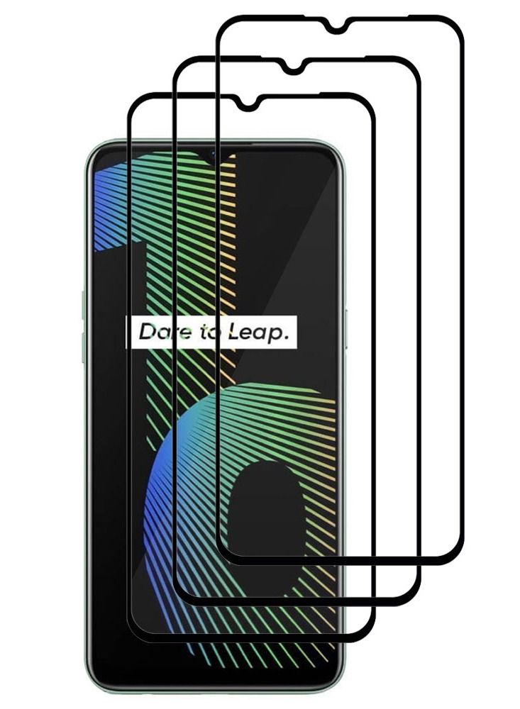 CATANES 3 Pack For Realme Narzo 10 Screen Protector Tempered Glass Full Glue Back - Image 2
