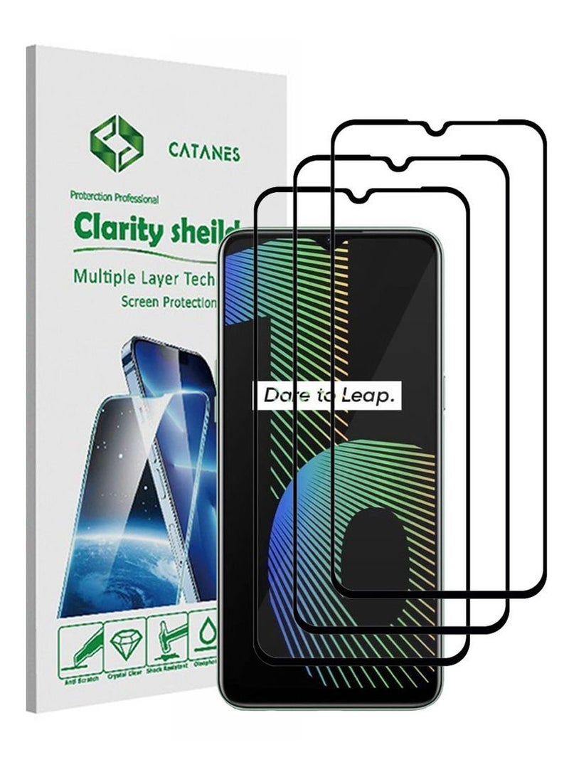 CATANES 3 Pack For Realme Narzo 10 Screen Protector Tempered Glass Full Glue Back - Image 1