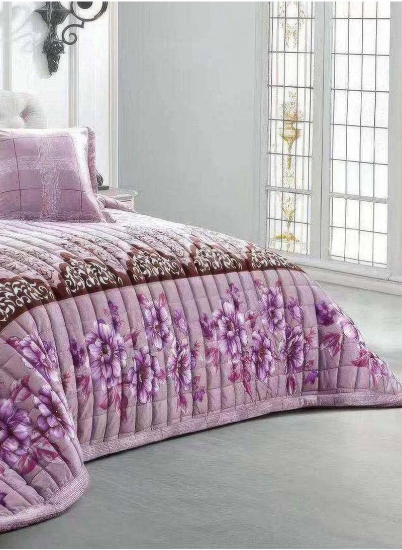 Ming Li - 4 Pieces Winter Comforter Set Single Size 160x210cm Embossed Patterned Bedding Sets Includes Comforte Fitted sheet Pillowcases & Cushion Cover - Image 1