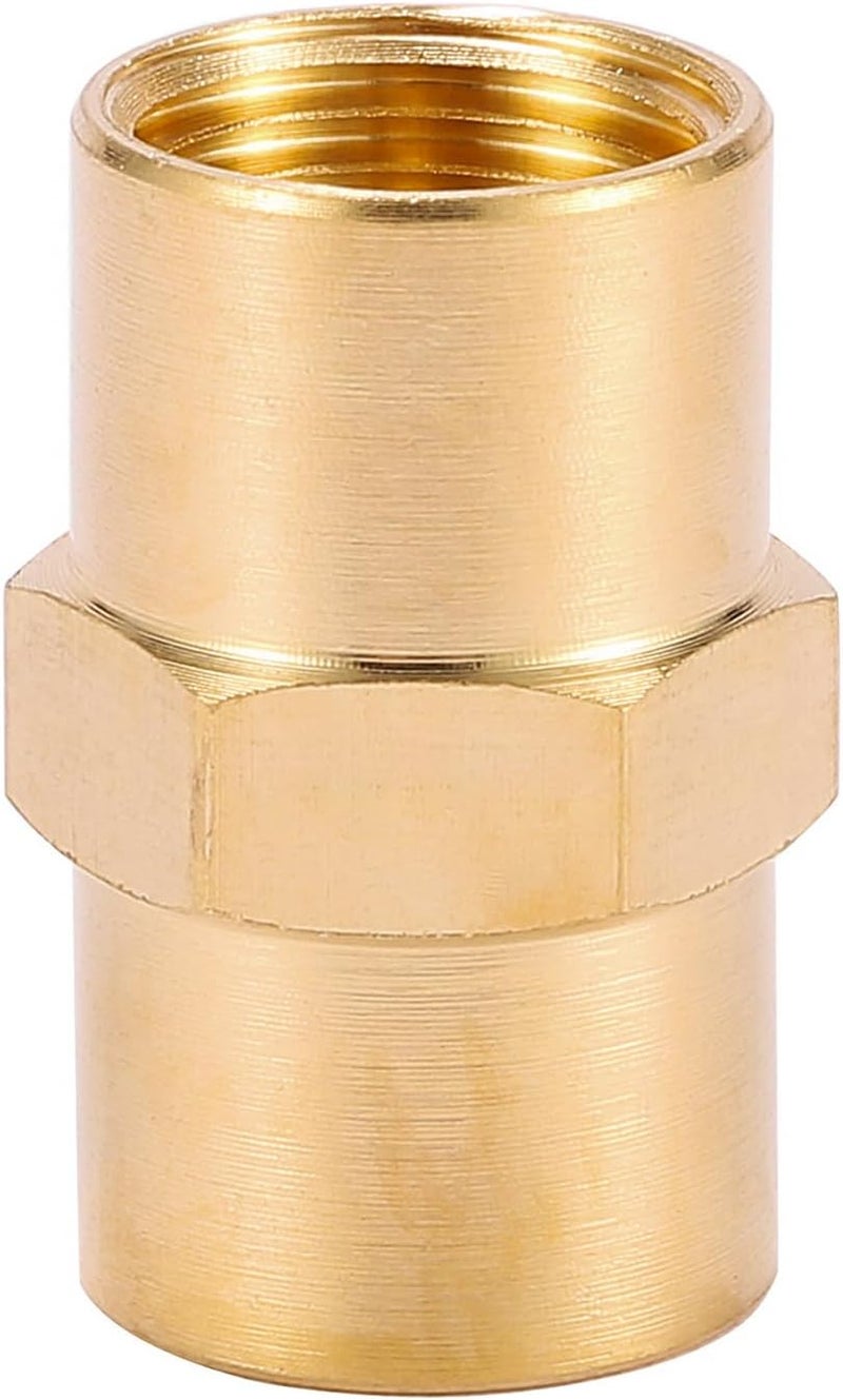 Sanpaint 2 Pack 1/8" x 1/8" NPT Coupler, Brass Female Pipe Fitting (I.D x I.D: 3/8'' x 3/8'') - Image 4