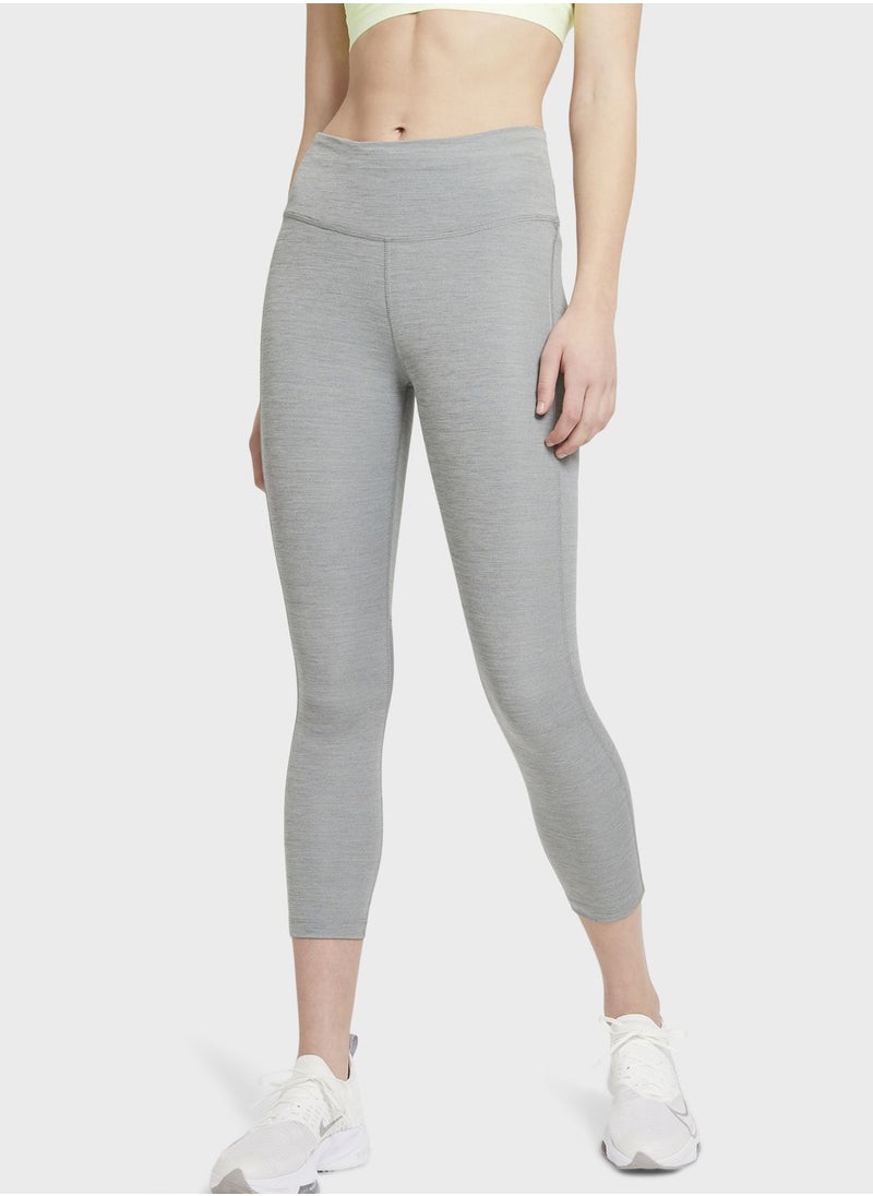 Nike - Mid-Rise Crop Running Leggings - Image 1