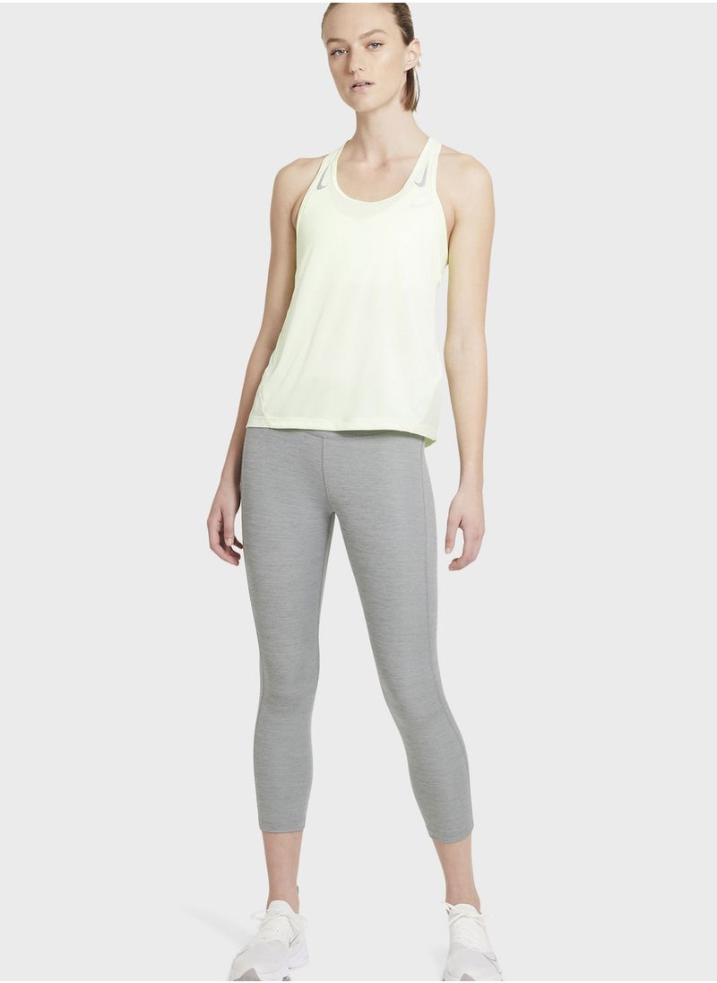 Nike - Mid-Rise Crop Running Leggings - Image 1