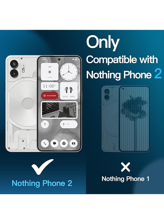 Jetech Screen Protector For Nothing Phone 2 6.7 Inch 9H Tempered Glass Film Anti Scratch Hd Clear 3 Pack - Image 2