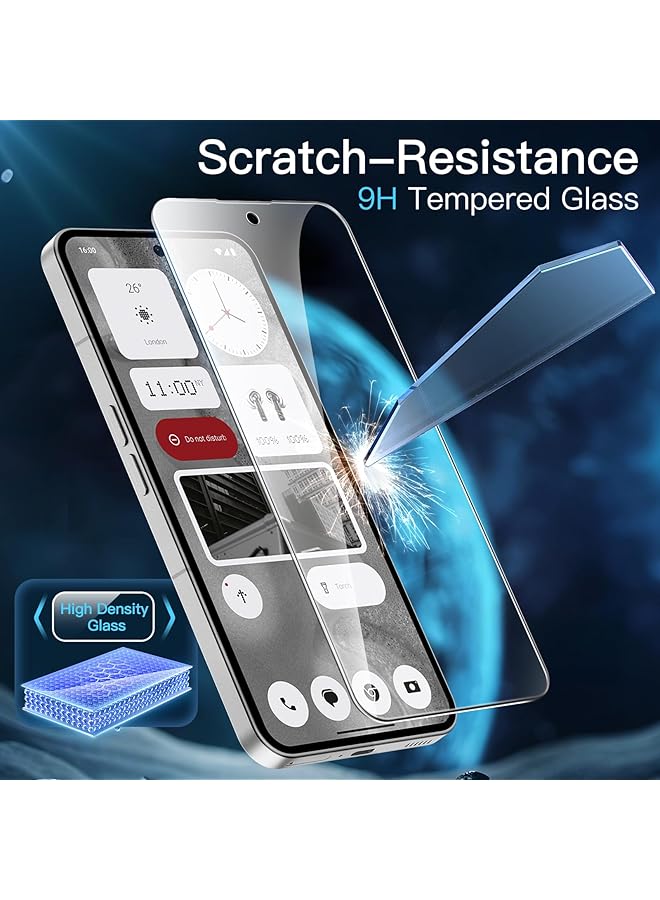 Jetech Screen Protector For Nothing Phone 2 6.7 Inch 9H Tempered Glass Film Anti Scratch Hd Clear 3 Pack - Image 3