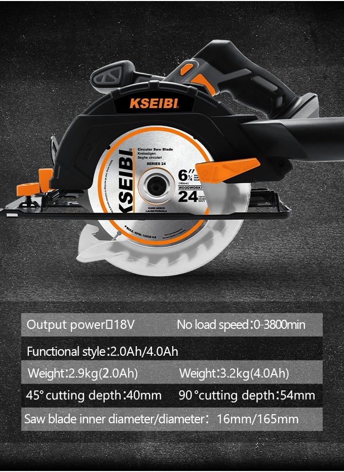 KSEIBI - High Quality 20V CORDLESS CIRCULAR SAW for Cutting Wood, (TOOL ONLY) Portable Circular Saw, Woodworking Tool, Trimming, Outdoor Projects, Precise Cutting - Image 1
