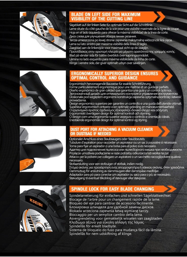 KSEIBI - High Quality 20V CORDLESS CIRCULAR SAW for Cutting Wood, (TOOL ONLY) Portable Circular Saw, Woodworking Tool, Trimming, Outdoor Projects, Precise Cutting - Image 1