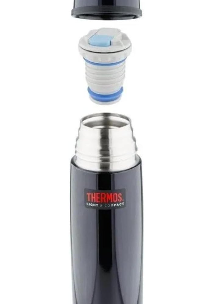 THERMOS STAINLESS STEEL VACUUM INSULATED MIDNIGHT BLUE FLASK 350 ML - Image 2