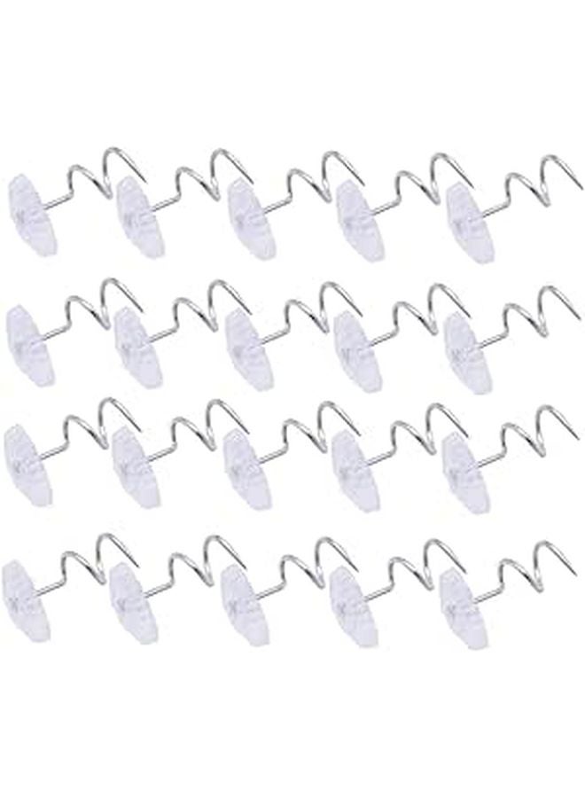 60 Pcs Transparent Twisted Upholstery Pins For Bed Skirt Fixing And Furniture Stability - Image 1