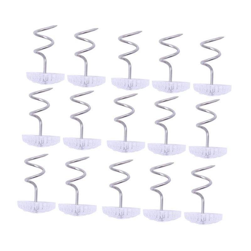 60 Pcs Transparent Twisted Upholstery Pins For Bed Skirt Fixing And Furniture Stability - Image 5