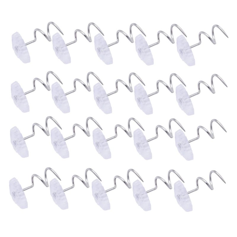 60 Pcs Transparent Twisted Upholstery Pins For Bed Skirt Fixing And Furniture Stability - Image 2