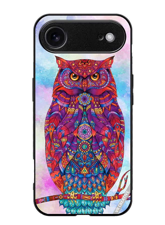 Protective Case Cover For Apple iPhone 17 Air Elegant Artistic Owl Design Multicolour