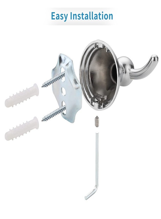 FILTA Bathroom Towel Hooks, Polished Chrome Robe & Towel Hooks for Wall Mounted, Traditional Towel and Robe Hooks for Hanging Towels, Bath Towel Holder for Shower(2 Pack) - Image 5