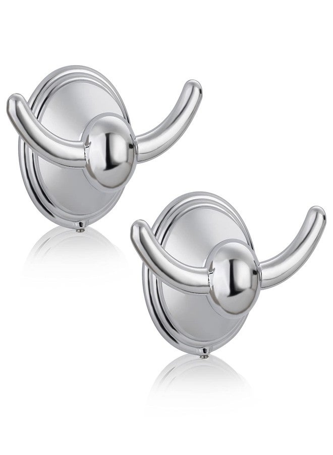 FILTA Bathroom Towel Hooks, Polished Chrome Robe & Towel Hooks for Wall Mounted, Traditional Towel and Robe Hooks for Hanging Towels, Bath Towel Holder for Shower(2 Pack) - Image 1