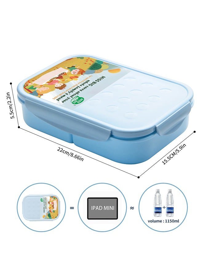 MISS BIG Bento Box, Bento Box for Kids, Ideal Leakproof Lunch Box for Kids, Mom's Choice Kids Lunch Box, BPA Free & Chemical Dyes, Friendly Lunch Containers - Image 5