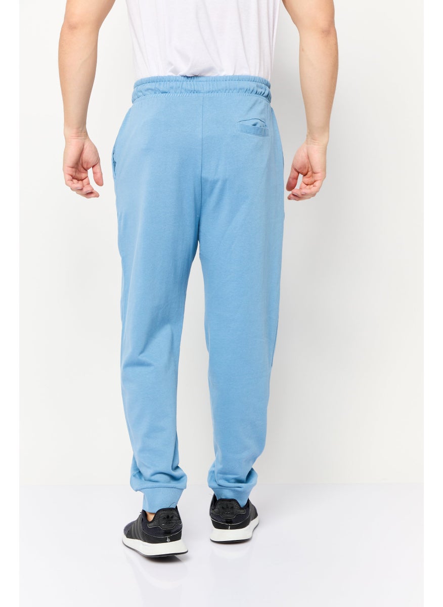 Paul Frank - Men Regular Fit Brand Logo Jogger Pants, Slate Blue - Image 1