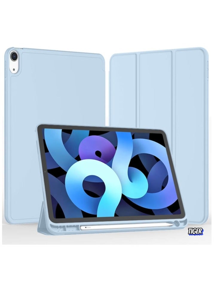 TIGER iPad Air 11 Inch Case M2 2024 – Compatible with iPad Air 5th/4th Generation (2022/2020) 10.9 Inch, Trifold Stand Smart Case with Pencil Holder, Sky Blue - Image 2