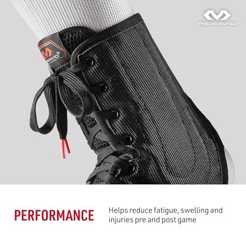 McDavid Ankle Brace with Lace-Up & Stays, Maximum Support, Comfortable Compression & Breathable Design - Image 3