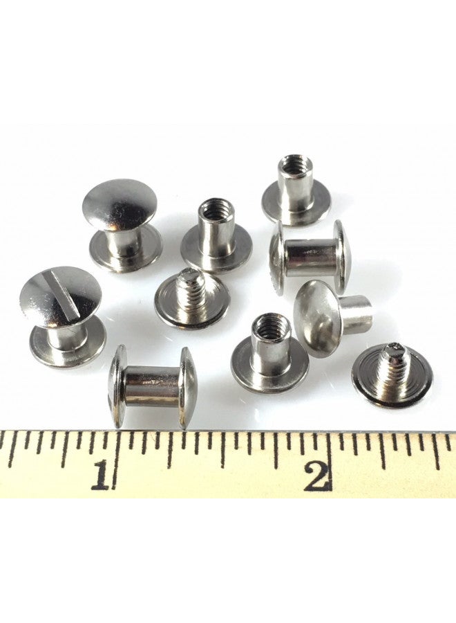 Chicago Screws 1/4" Plain 25 Pcs Np Silver