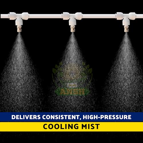 AgriAnsh Fogger Kit for Dairy Farm Poultr,Animals High Pressure 100 GPD Pump Misting System | 10 Brass Nozzles with 15m Pipe|AutoTimer Mist Maker Machine for Humidification & Outdoor Cooling - Image 3