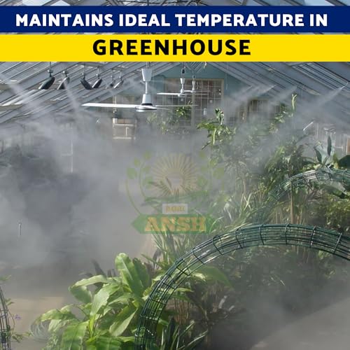 AgriAnsh Fogger Kit for Dairy Farm Poultr,Animals High Pressure 100 GPD Pump Misting System | 10 Brass Nozzles with 15m Pipe|AutoTimer Mist Maker Machine for Humidification & Outdoor Cooling - Image 4