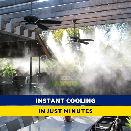 AgriAnsh Fogger Kit for Dairy Farm Poultr,Animals High Pressure 100 GPD Pump Misting System | 10 Brass Nozzles with 15m Pipe|AutoTimer Mist Maker Machine for Humidification & Outdoor Cooling - Image 5