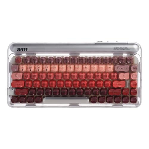 LOFREE DOT Lipstick Elegant 84 Keys Mechanical Keyboard White Backlit HotSwappable Rechargeable Wireless Keyboard with Gasket Design 3 Modes Connection for Windows macOSGATERON Linear Switches - Image 1