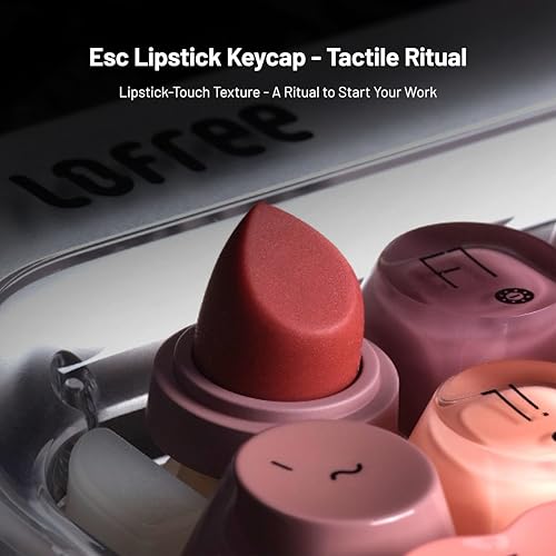 LOFREE DOT Lipstick Elegant 84 Keys Mechanical Keyboard White Backlit HotSwappable Rechargeable Wireless Keyboard with Gasket Design 3 Modes Connection for Windows macOSGATERON Linear Switches - Image 3