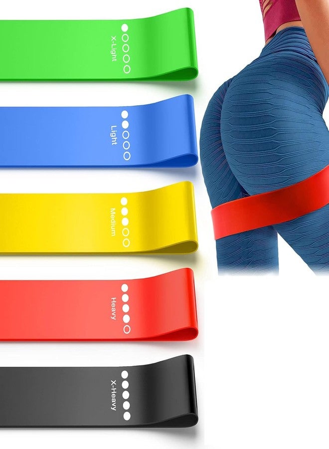 GymWar Resistance Loop Exercise Bands for Working Out Elastic Workout Band for Women & Men Home Gym Yoga Stretching Strength Training Exercise Equipment Essentials Fitness Accessories, Set of 5 - Image 5