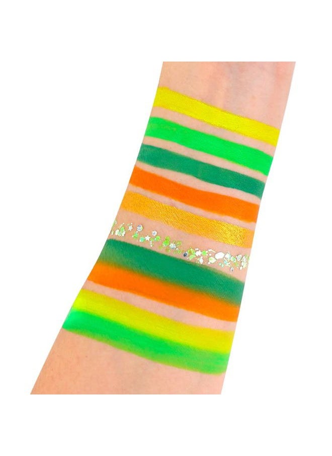 Bowitzki Water Activated Eyeliner Palette With Glitter Smudge proof Face Paint Makeup Kit-Fruit Series (Lucky)  - Image 5