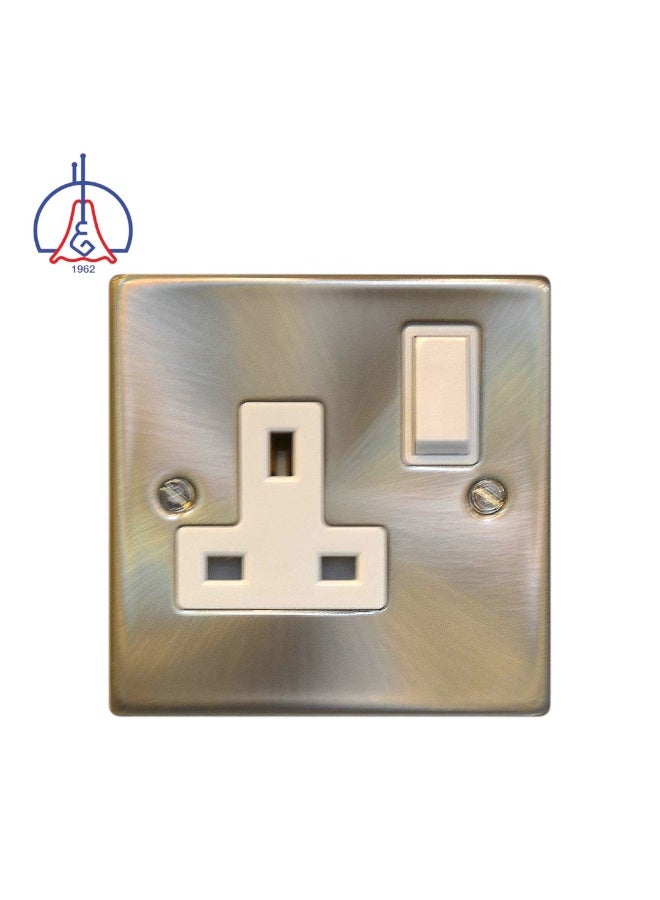 AL SALHIYA LIGHTING 1Gang Switch Socket 13A T405GB -Satin - Image 2